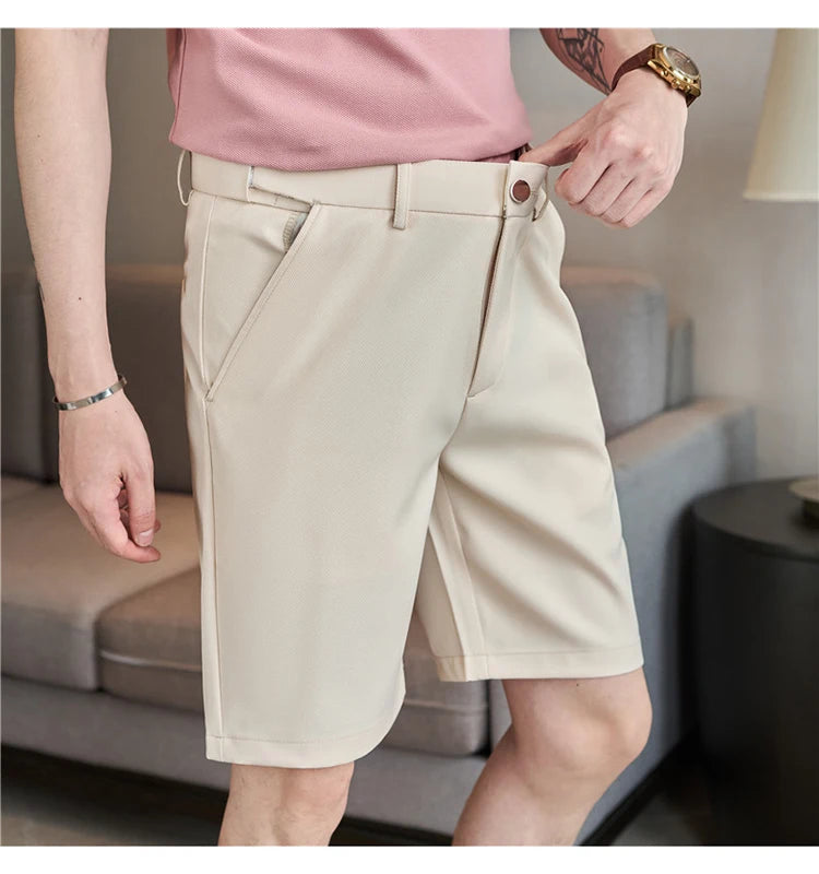 Men's Summer Thin Style Slim Fit  Elastic Waist Shorts