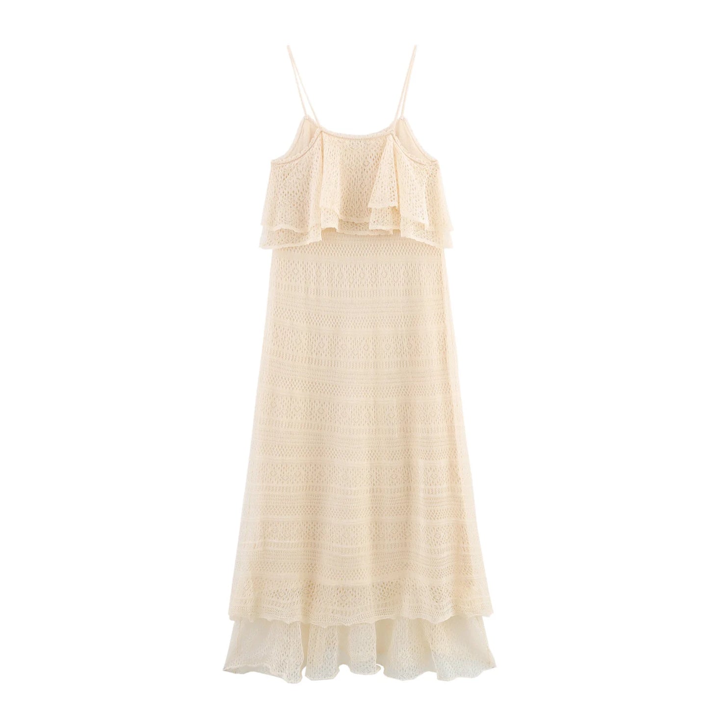 Jacquard Mesh Knit Dress
