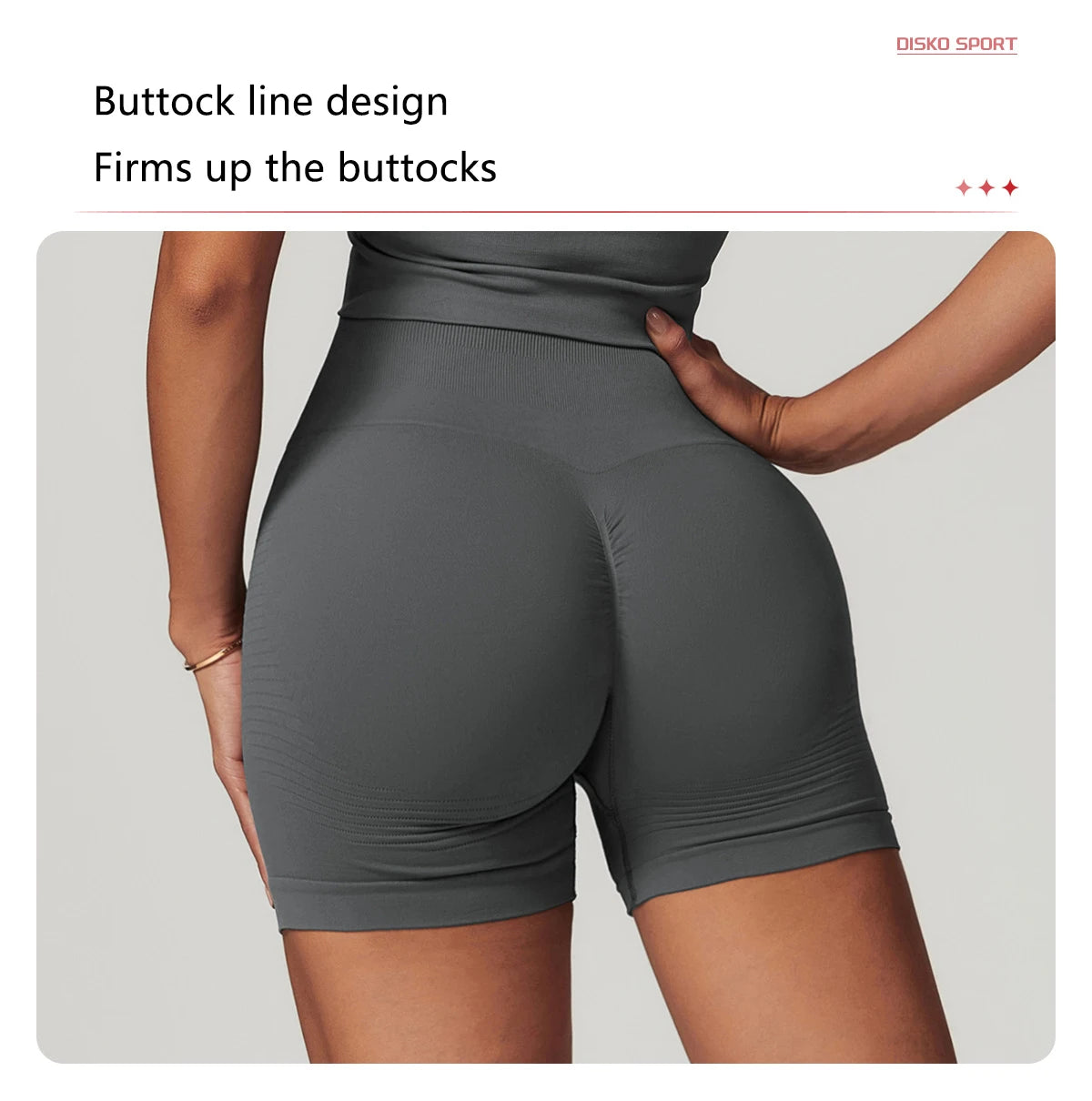 Seamless High Waist Gym Shorts - Push Up Yoga Cycling Shorts