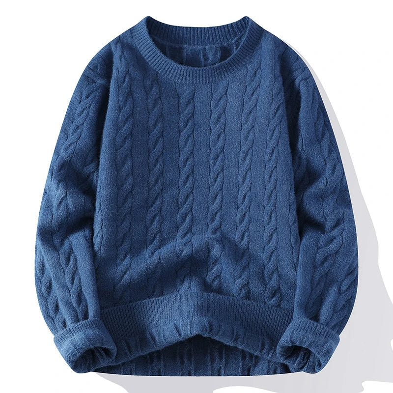 Men's O-Neck Knitted Pullover Sweater