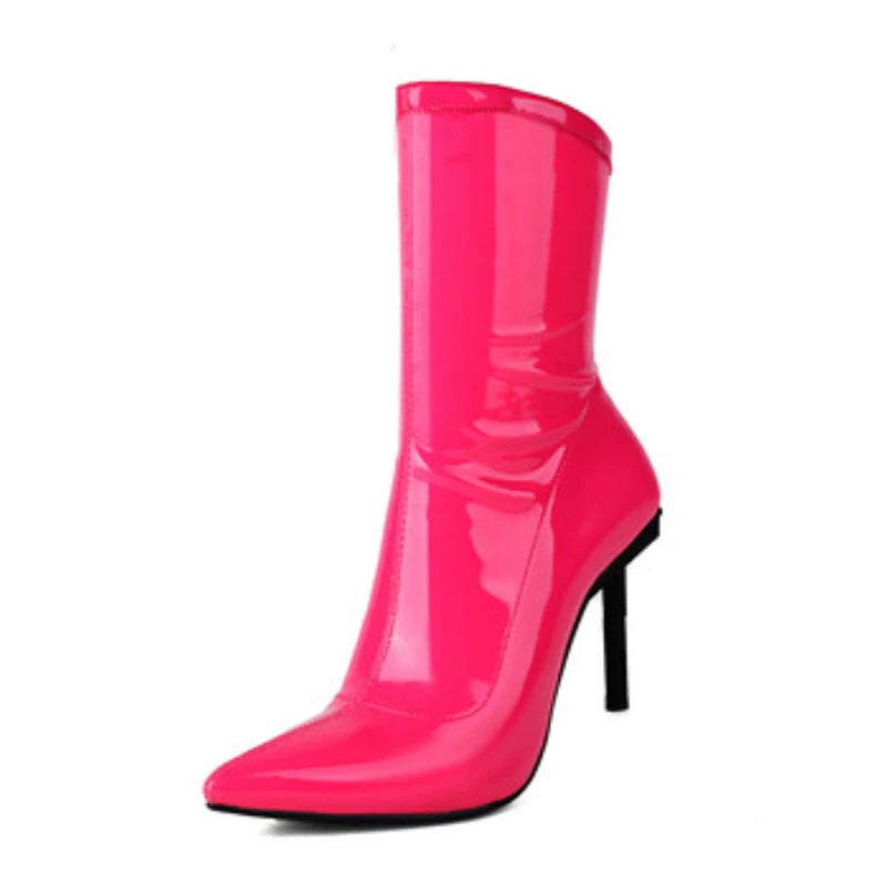 Suede Elastic Ankle Boots