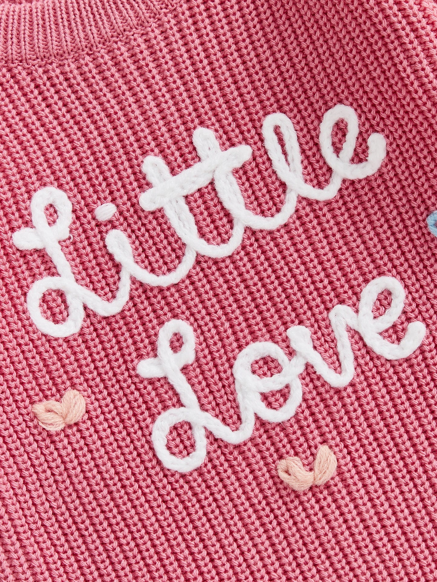 Valentine's Day Baby Knit Romper - Long Sleeve Heart Embroidery Jumpsuit