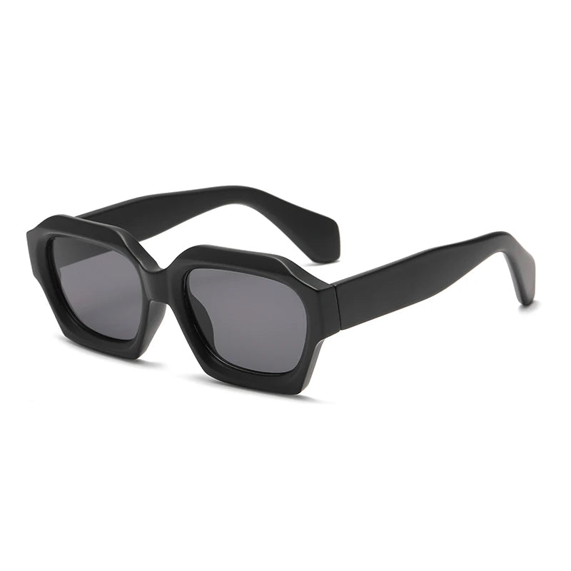 Black Square Frame Sunglasses - Punk Trendy UV400 Women's Eyewear