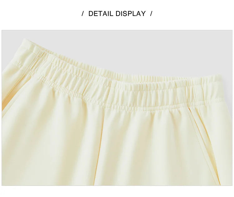 Draped Wide Leg Trousers - Elastic Waist Versatile Autumn Pants