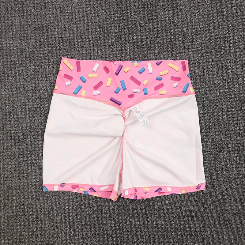 High Waist Printed Shorts