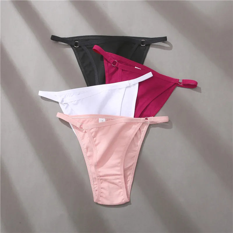 Women's Cotton Lace Briefs 3-Piece Set - Comfortable Underwear