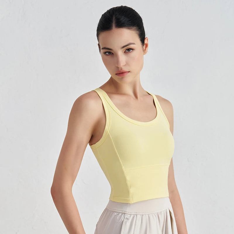 High Support Sports Bra - Breathable Nylon Fitness & Yoga Top