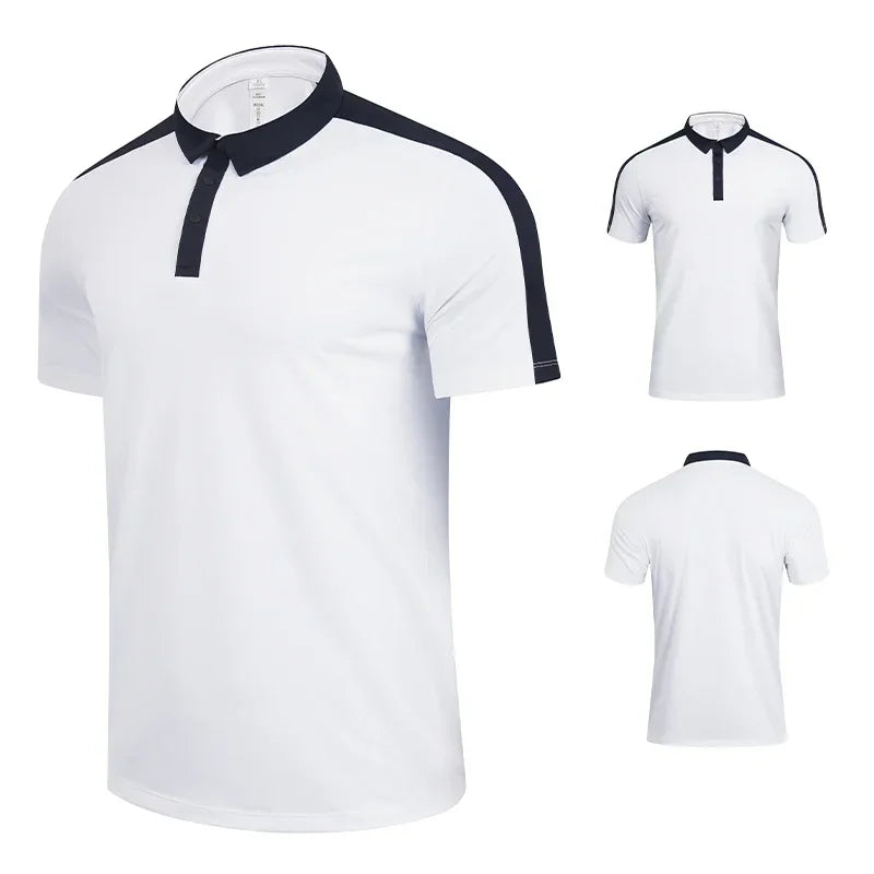 Men's Running Tennis Jersey Short Sleeve Golf Gym Jogging Fitness Activewear Shirt