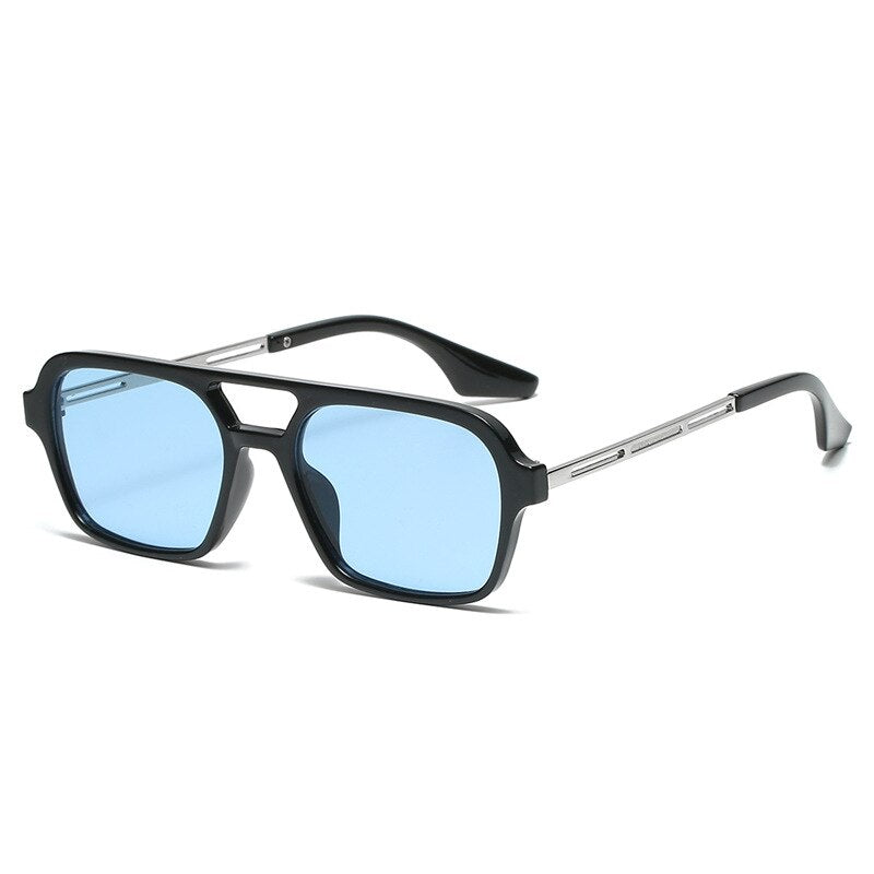 Unisex Vintage Twin Beam Aviator Style Sunglasses Uv400