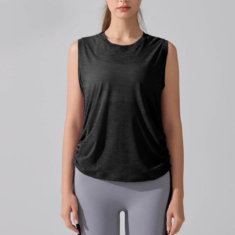 Women's Summer Gym T-Shirt - Breathable Quick Dry Fitness Tank Top