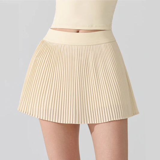 Women's Tennis Skirt with Pockets - 2-in-1 Athletic Skort for Sports