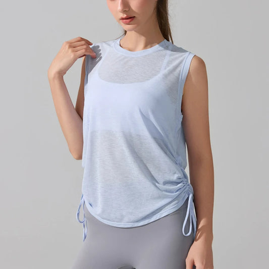 Women's Summer Gym T-Shirt - Breathable Quick Dry Fitness Tank Top