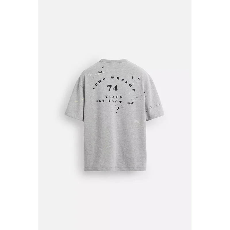 Men's Summer American Street Print Short Sleeve T-Shirt