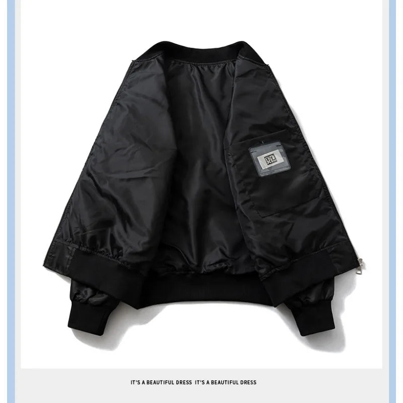 Men's Dragon Embroidered MA-1 Bomber Jacket - Vintage Style