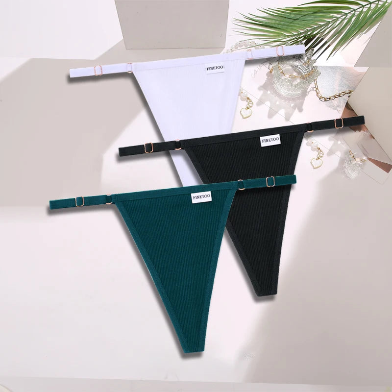 Women's Cotton Thong Underwear 3-Pack