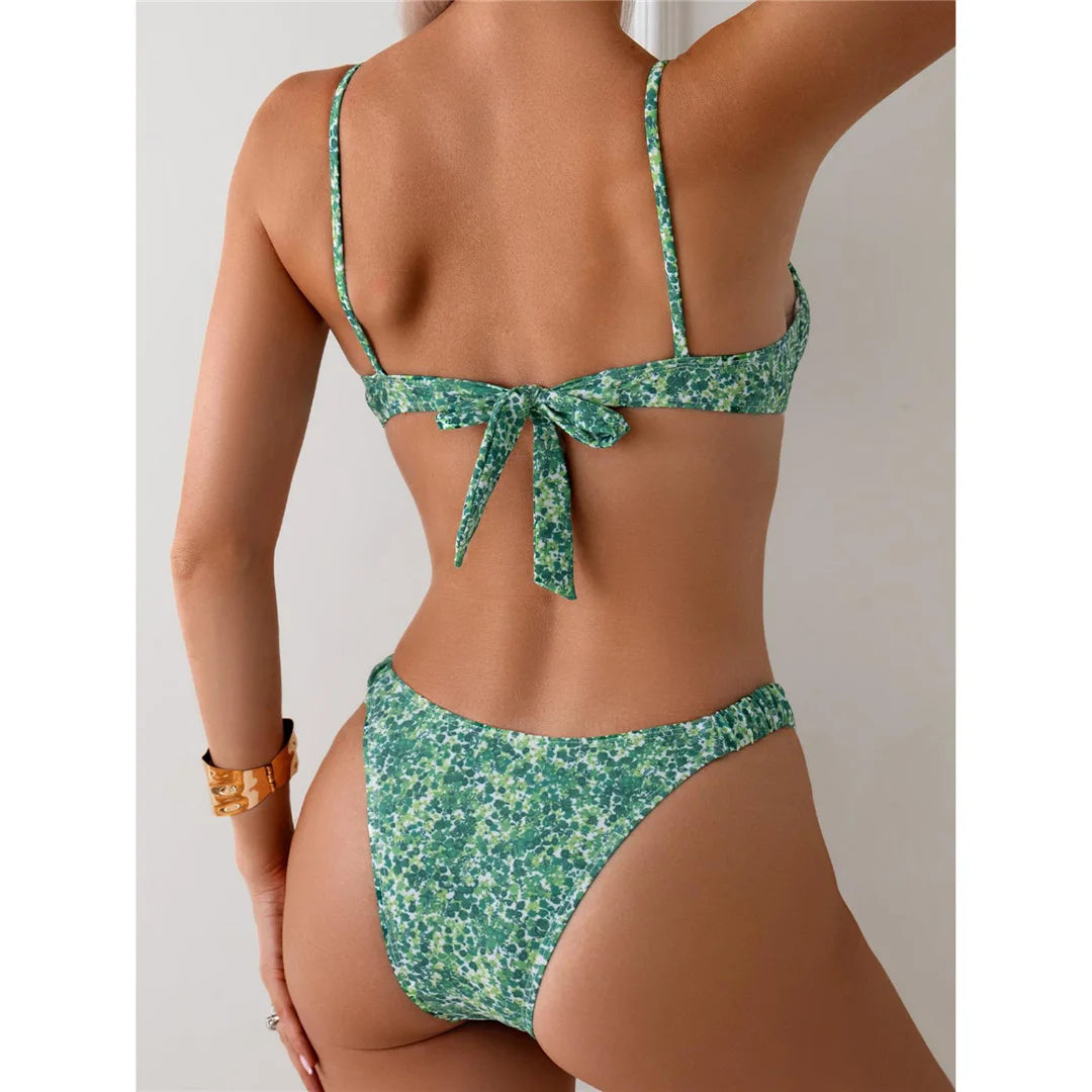 Printed Underwired Bikini Set