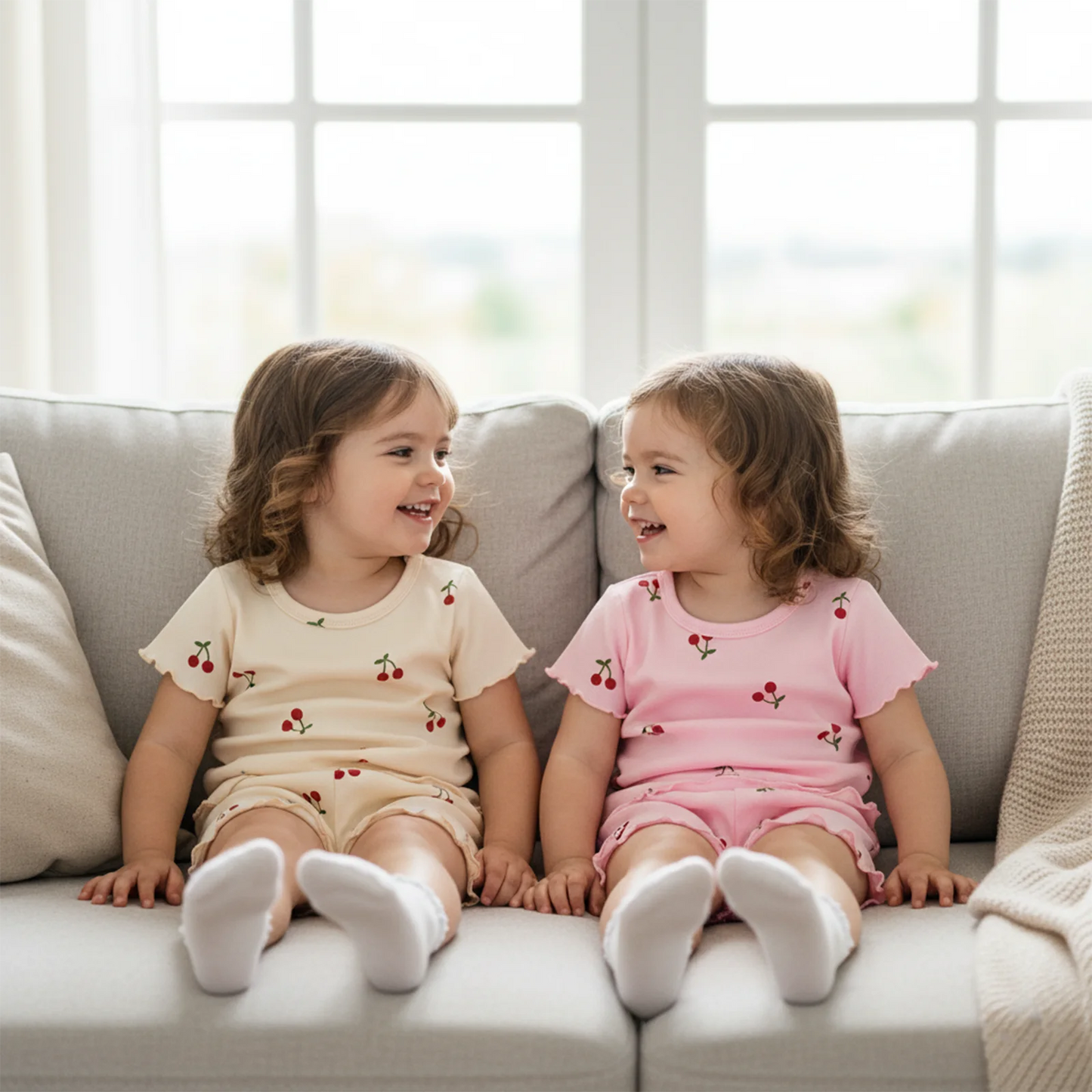 Baby Girls' Cherry Print Top & Shorts Set