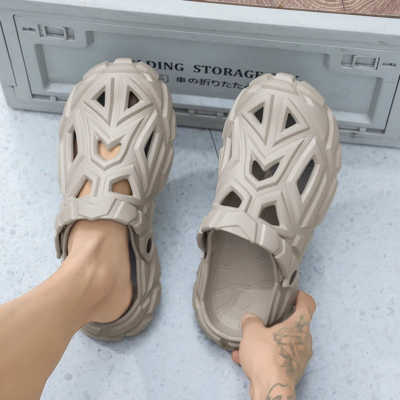 Men's Summer Slippers Platform Clogs Beach Slippers Flip Flop Casual  Slides