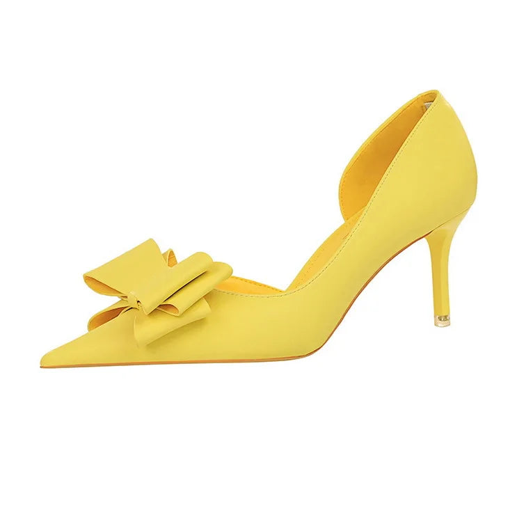 Bowknot Stiletto Heel Pumps