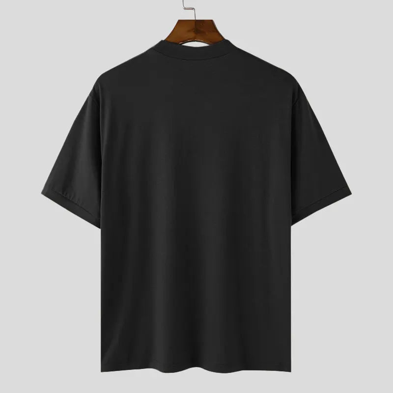 Men's Patchwork Round-neck Short Sleeve T- Shirt