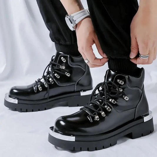 Men's Platform Genuine Leather Ankle Boots