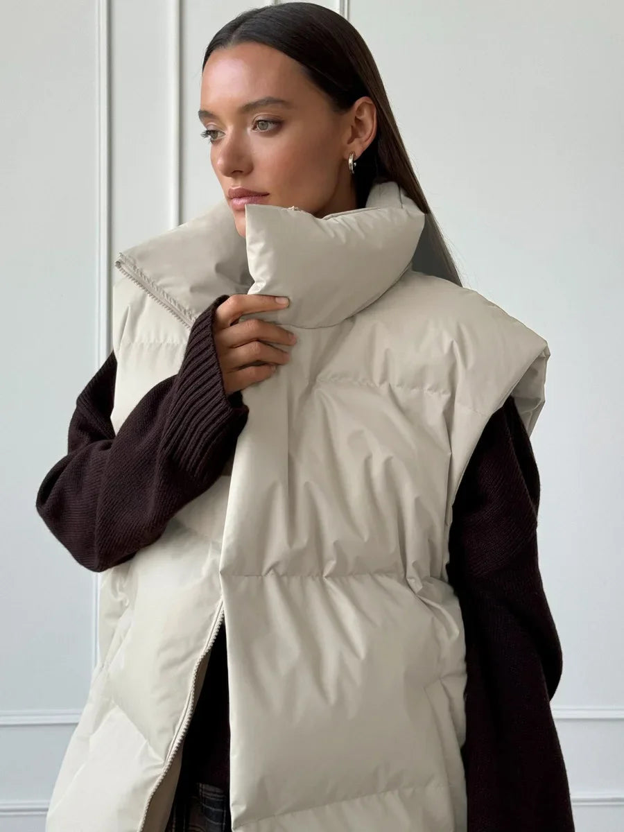 Women's Loose Vest Parkas Sleeveless Cotton Jacket