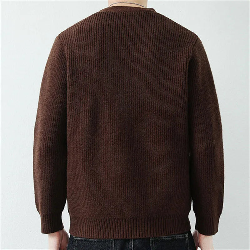 Men's Knit Cardigan Sweater - Slim Fit V-Neck Sweatercoat Outerwear