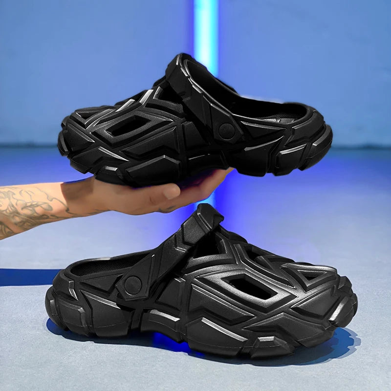Men's Summer Slippers Platform Clogs Beach Slippers Flip Flop Casual  Slides