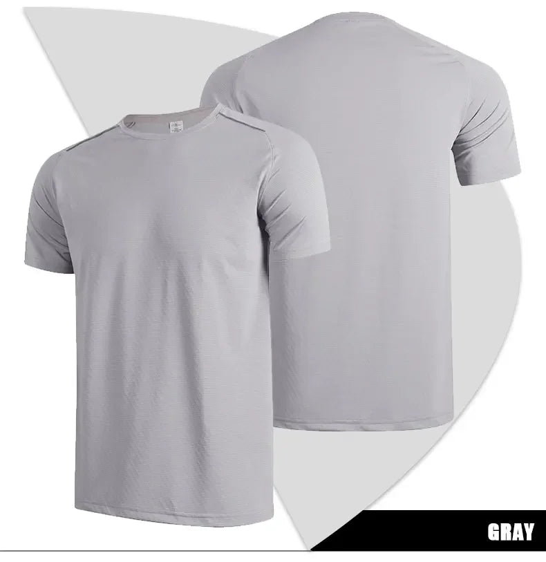 Men's Short Sleeve Sport Athletics Running Top Quick Dry Gym Wear T-Shirt