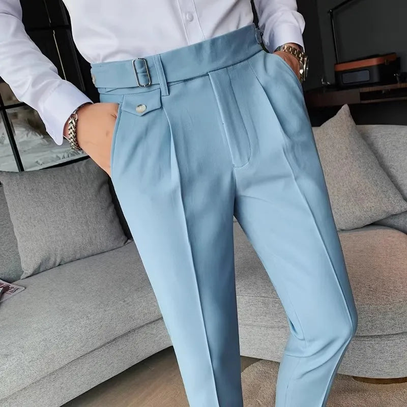 Men's Slim Fit Straight Trousers