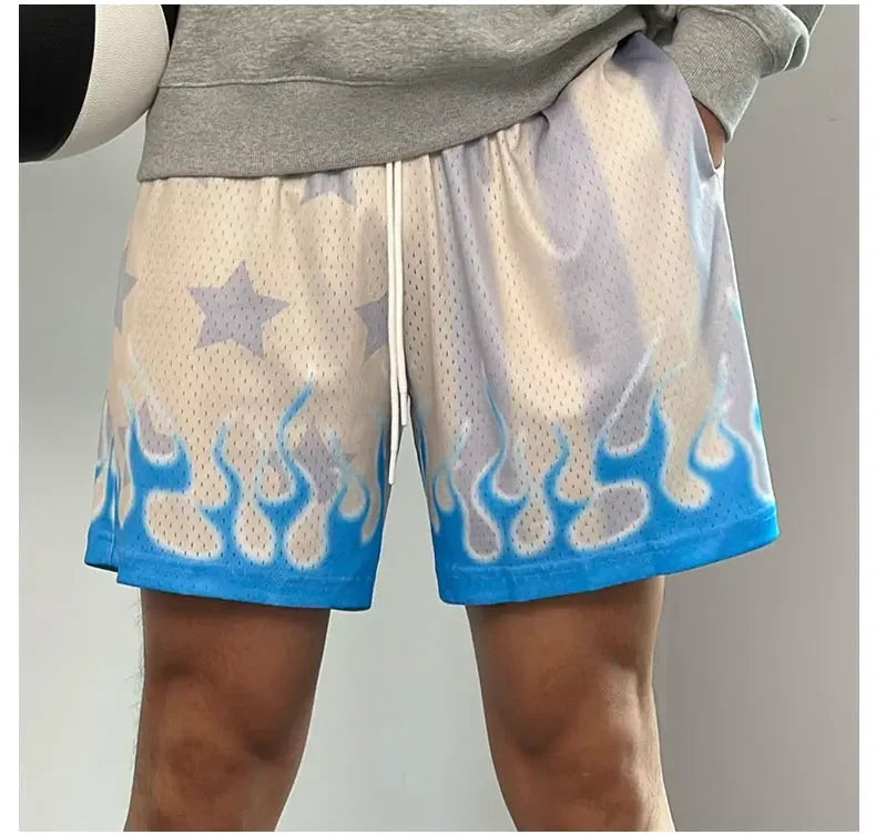 Men's Basketball Breathable Mesh Quick Dry Shorts Tie-Dye Shorts