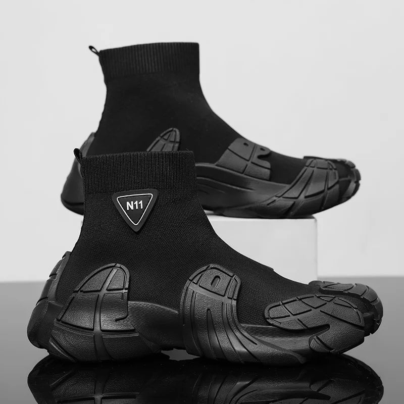Men's Sports Mesh  Slip On Comfortable High Top Sneakers