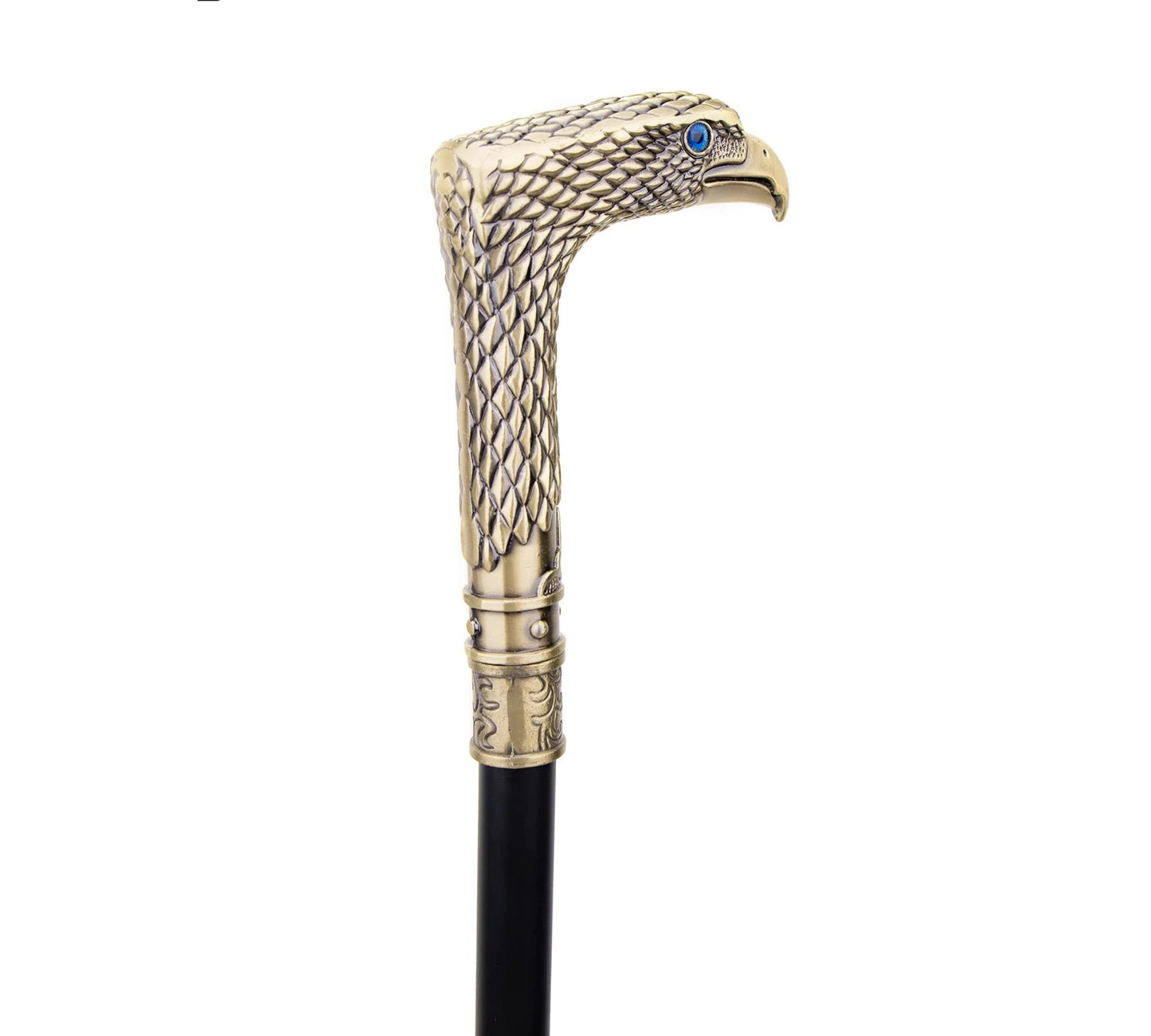 Coppery Blue Eye Eagle Fashion Walking Cane 93cm