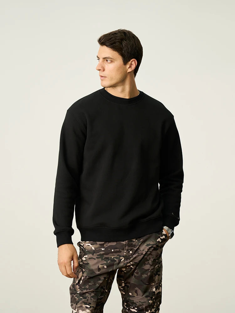 Men's 460gsm Warm Fleece Fabric Casual Quality Pullover Sweatshirt