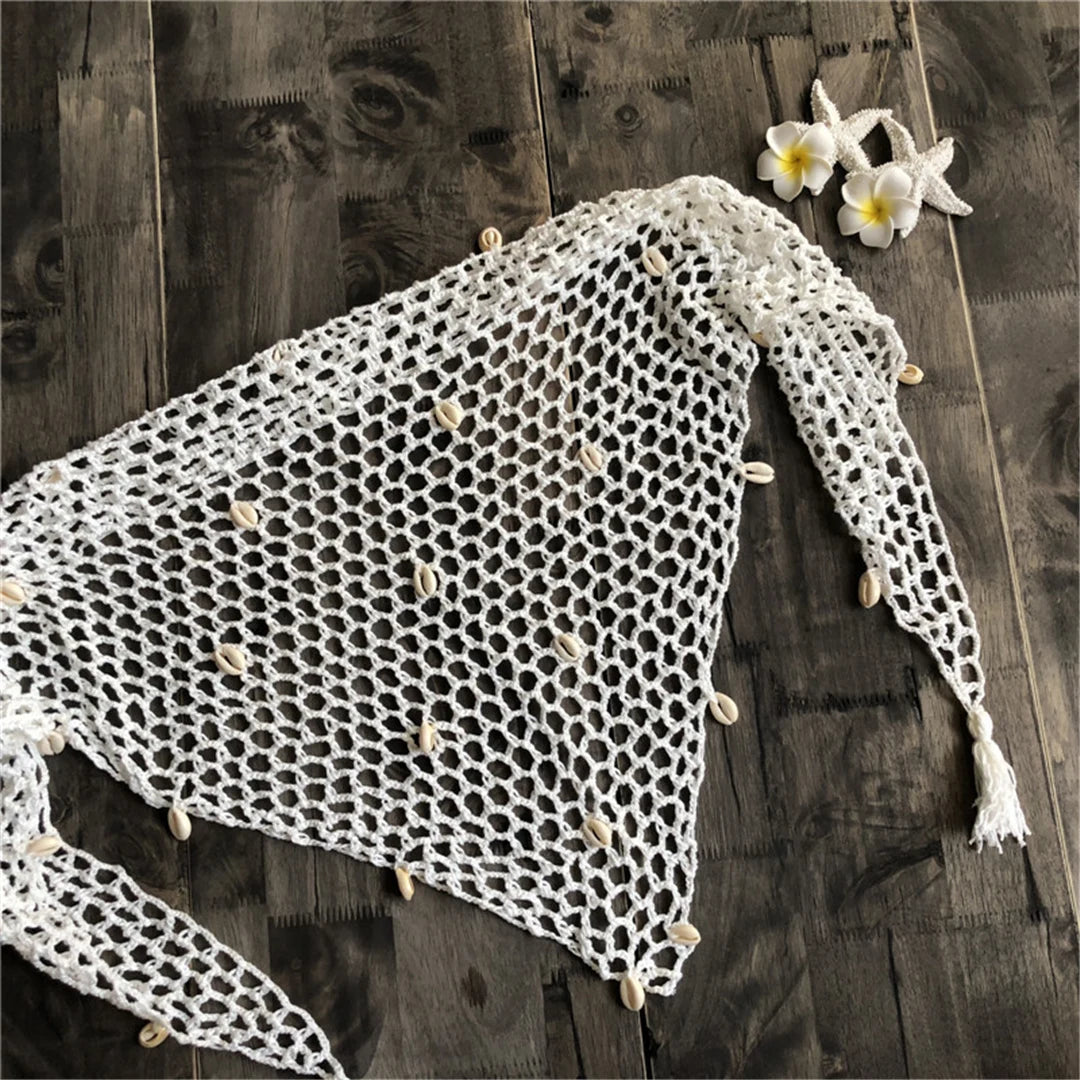 Crochet Knitted Beach Cover-Up Sarong