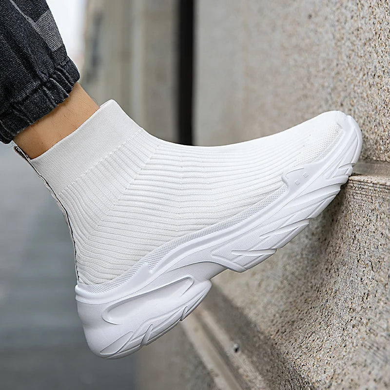 Men's Casual Sports Mesh Running Slip On Breathable Designer Tennis Shoes Walking Sneakers