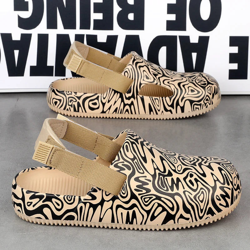 Men's Summer Slippers Outdoor Sandals Design Clogs Beach Slippers Flip Flop Casual Slides