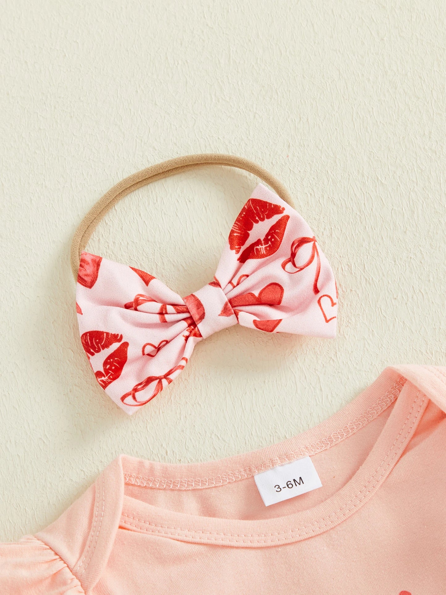 Baby Girls Valentine's Day 4-Piece Outfit Set - Romper, Skirt, Leg Warmers & Headband