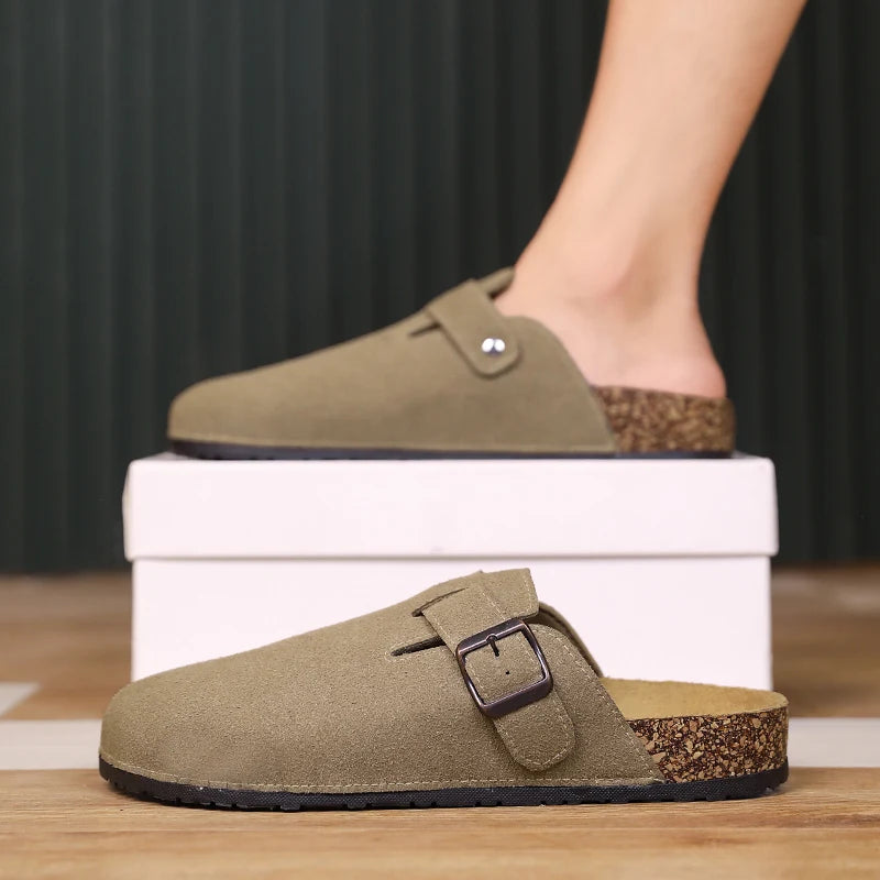 Closed Toe Slippers - Men's Buckle Design Indoor & Outdoor Garden Clogs