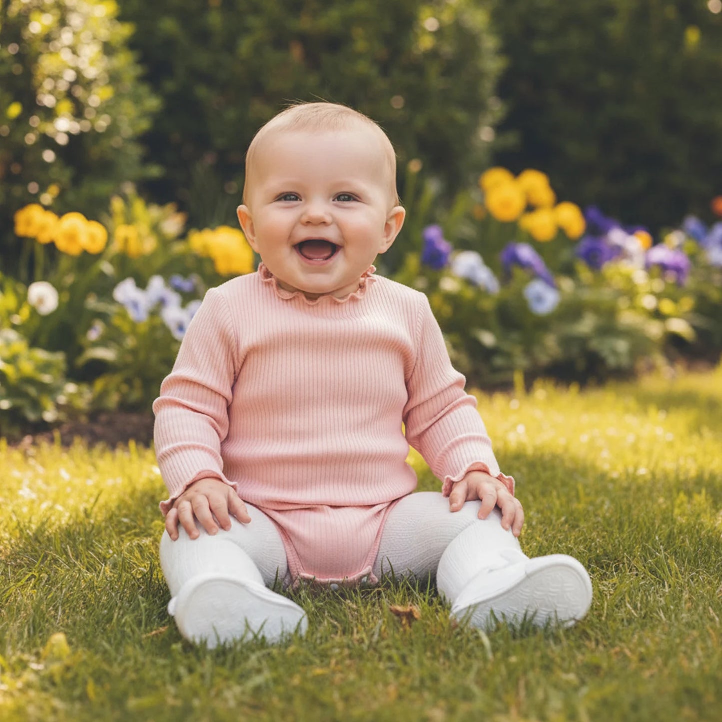 Baby Fall Winter Knit Romper - Soft Solid Colour Long Sleeve Round Neck Jumpsuit