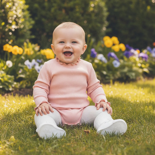 Baby Fall Winter Knit Romper - Soft Solid Colour Long Sleeve Round Neck Jumpsuit