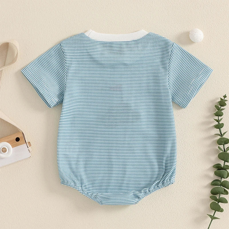 Baby Golf Romper - Striped Short Sleeve Bodysuit for Boys & Girls (0-18M)