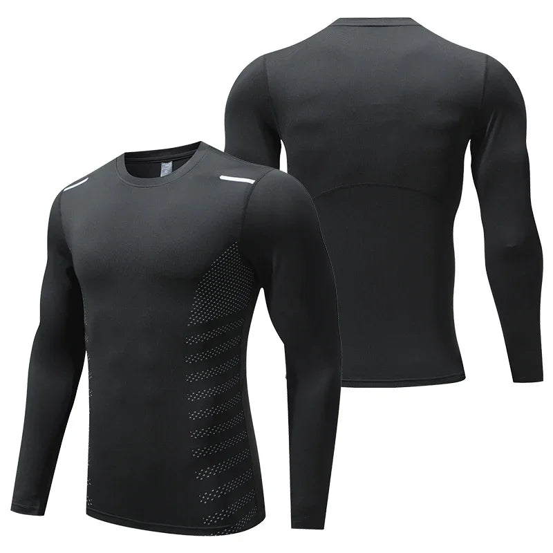 Men's Compression Running T-Shirt | Dry Fit Gym Rashguard Top
