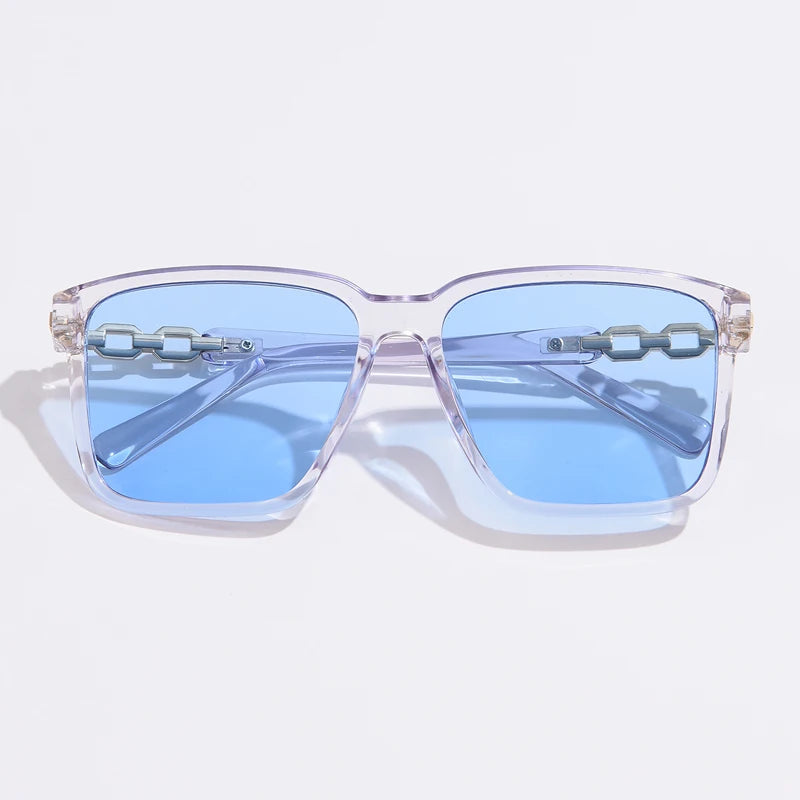 Pink Square Sunglasses - Small Full Frame Gradient Lens Vintage UV400 Women's Eyewear