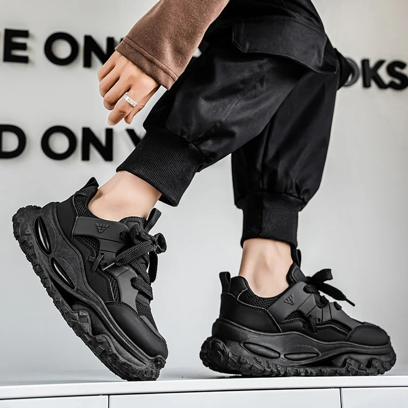 Street Style Platform Sneakers - Men's Skateboard Running & Tennis Trainers