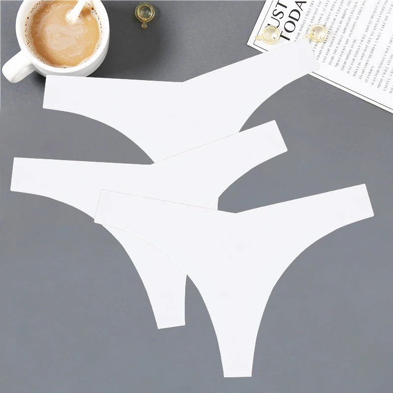 Women's Seamless V-Shaped Thong - Low Waist Soft Underwear