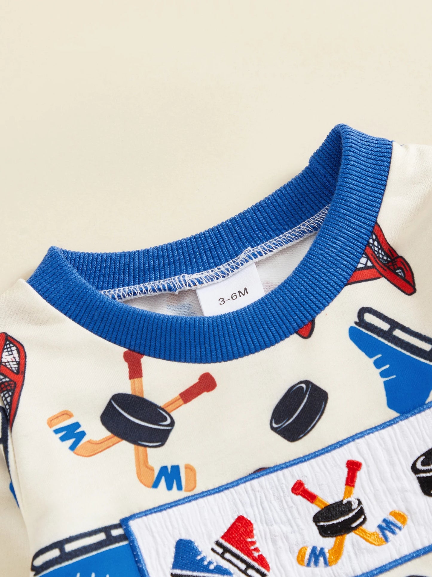 Baby Boys 2-Piece Fall Clothes Set - Cartoon Print Sweatshirt & Pants (0-3Y)