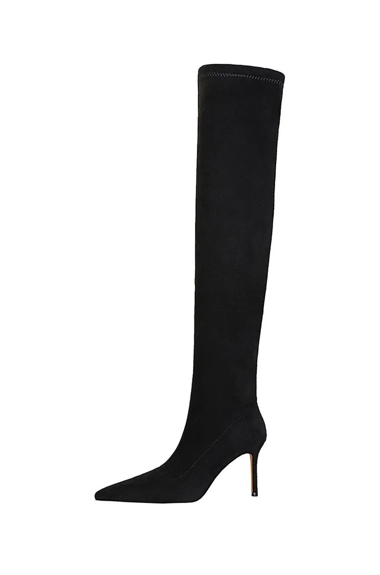 Women's Over-the-knee 8.5 Cm High Heel Plush Suede Long Boots