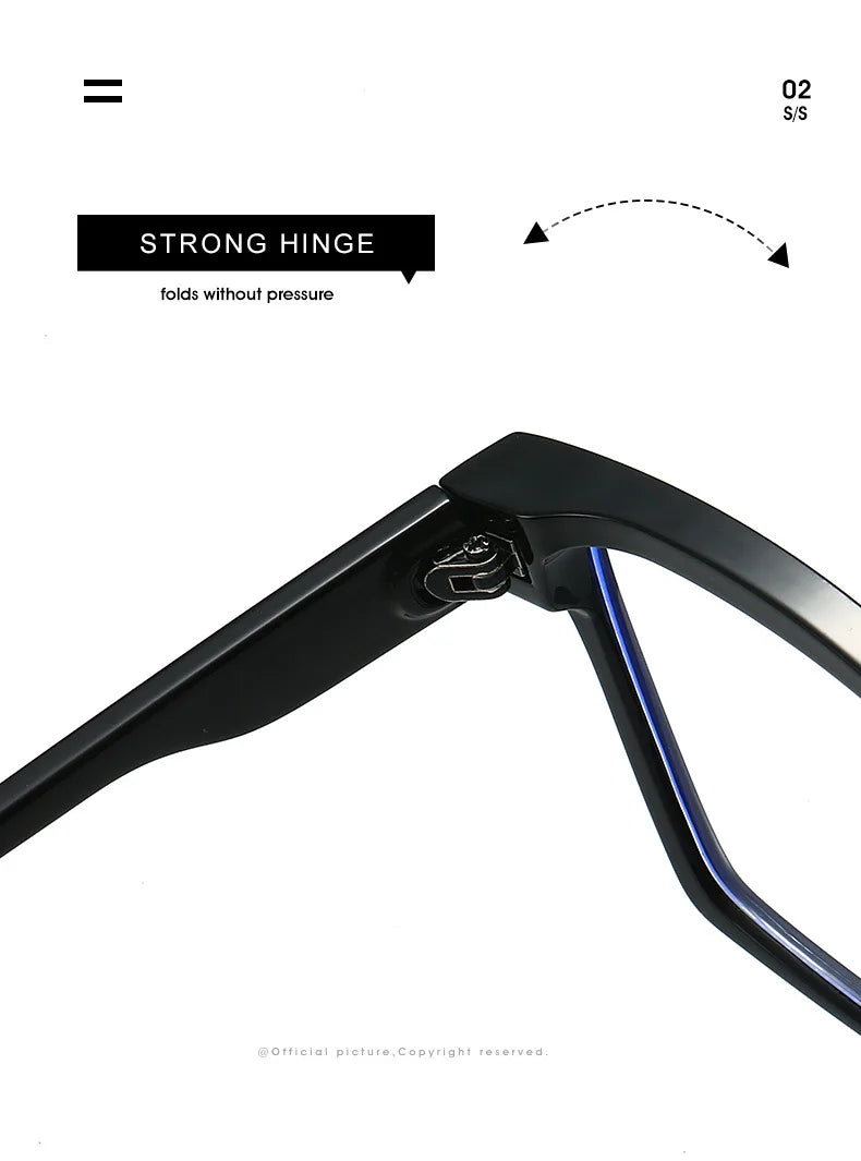 Anti Blue Light Cat Eye Glasses - Fashionable Retro Eyeglass Frame