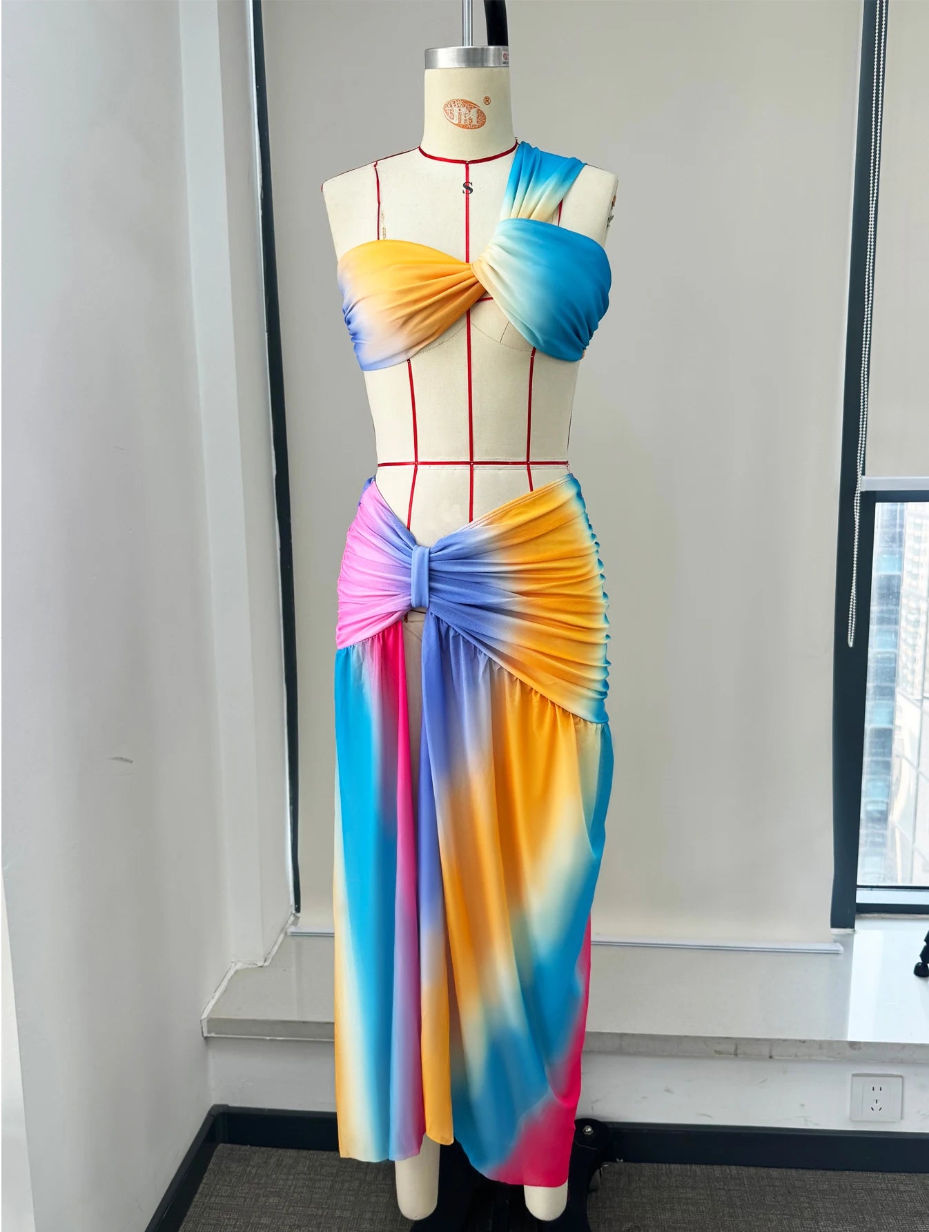 Women's One Shoulder Skirt Summer Semi-sheer Party Elegant Slim Beach Dress